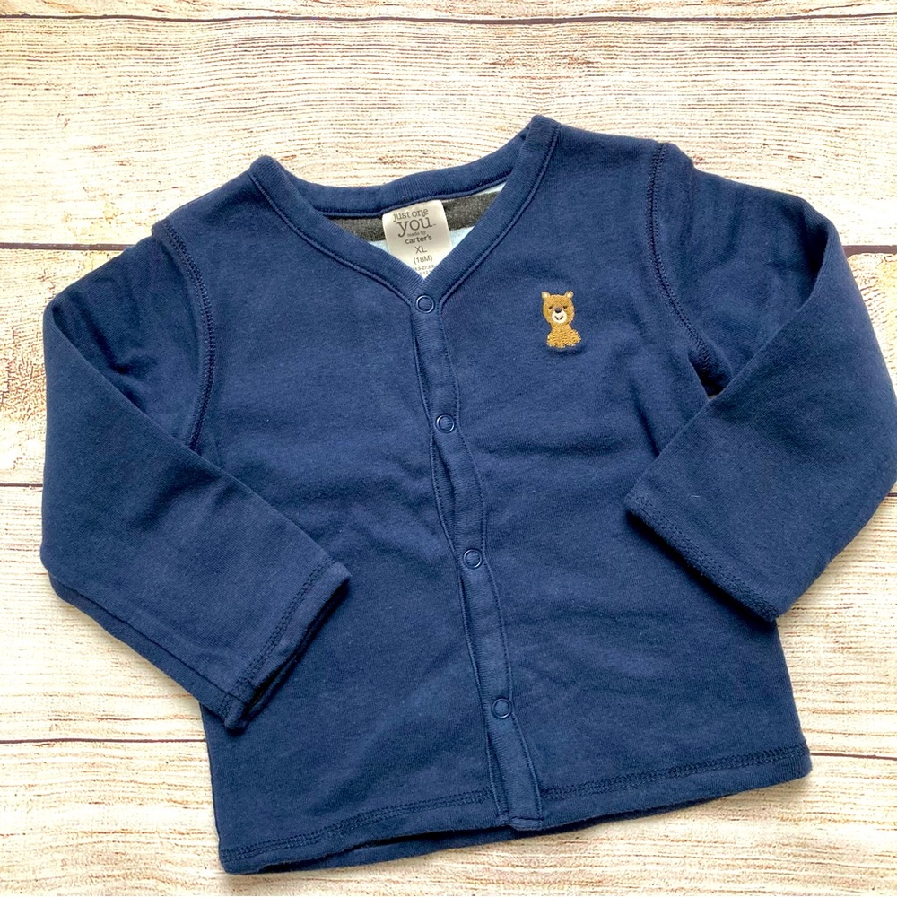 Just One You by Carter’s Cardigan Shirt Boys Xtra Large 18 Months Blue
